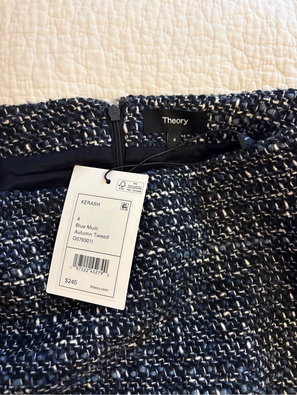 Theory Tweed Mini Skirt
